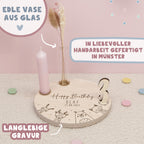 Geburtstagsteller „Waldtiere“ personalisiert Gravur