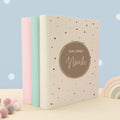 Zeugnismappe Leinen „Kreis Beige“ DIN A4 personalisiert Druck