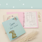 Zeugnismappe Leinen „Hase“ DIN A4 personalisiert Druck