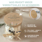 Personalisiertes Vorratsglas "Wachsen Uns" Abschiedsgeschenk Lehrer/in und Erzieher/in