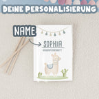 Hausaufgabenheft-Hülle mit personalisiertem Einleger "Lama" DIN A5