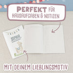 Hausaufgabenheft-Hülle mit personalisiertem Einleger "Lama" DIN A5