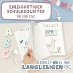 Hausaufgabenheft-Hülle mit personalisiertem Einleger "Lama" DIN A5
