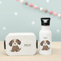 Set Personalisierte Mepal-Lunchbox & Trinkflasche mit Trinkhalm "Hund"