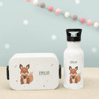 Set Personalisierte Mepal-Lunchbox & Trinkflasche mit Trinkhalm "Eichhörnchen"