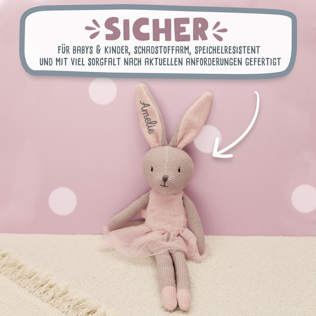 Jollein Kuscheltier "Hase Rosa"