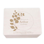 Erinnerungsbox Geschenk zur Kommunion "Eukalyptus" Gravur