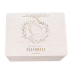 Erinnerungsbox Geschenk zur Kommunion "Taube" Gravur
