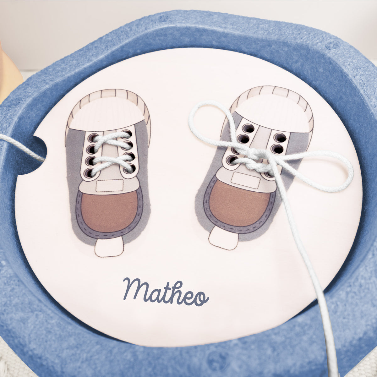 Personalisierte Abenteuerplatte "Schuhe" für Stapelstein®