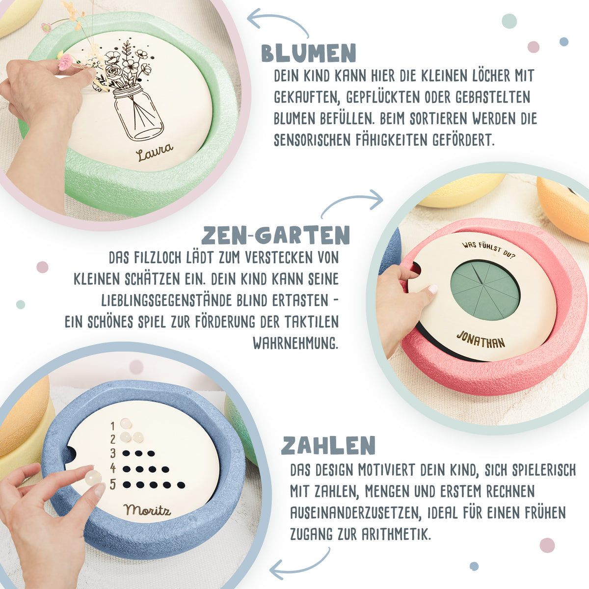 Personalisierte Abenteuerplatte "Zahlen" für Stapelstein®
