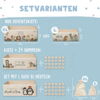 Aquarell-Adventskiste "Fuchs", Adventskalender zum Befüllen