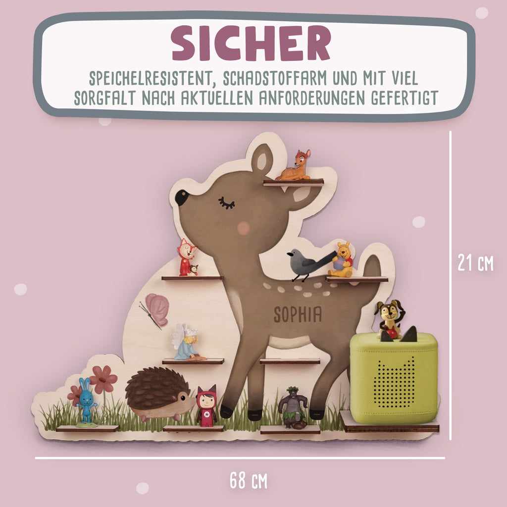 Regal für Toniebox „Reh“ Aquarell personalisiert Druck