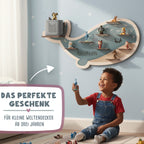 Regal für Toniebox „Wal“ Aquarell personalisiert Druck
