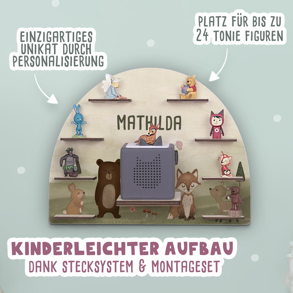 Aquarell-Regal "Waldtiere" für die Toniebox