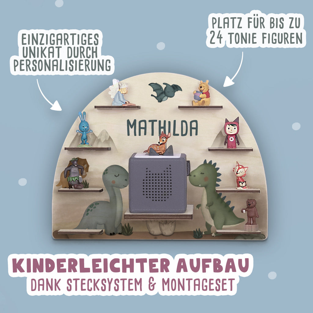 Aquarell-Regal "Dinowelt" für die Toniebox