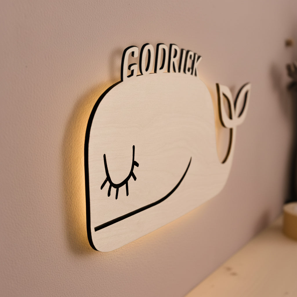 Nachtlicht „Wilma der Wal“ personalisiert Laser