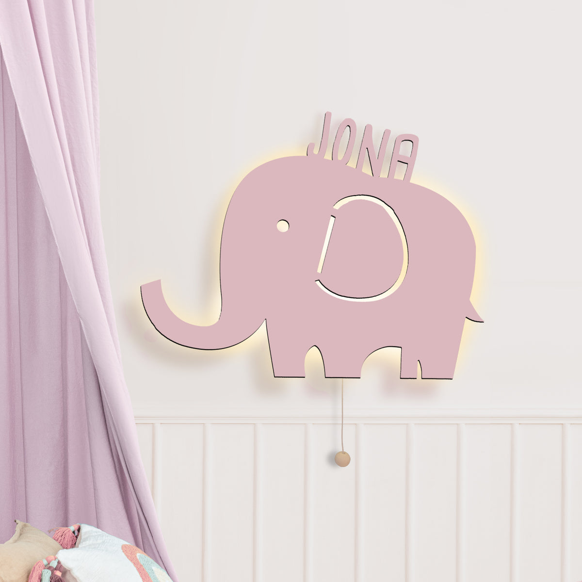 Nachtlicht „Elenor der Elefant“ personalisiert Laser