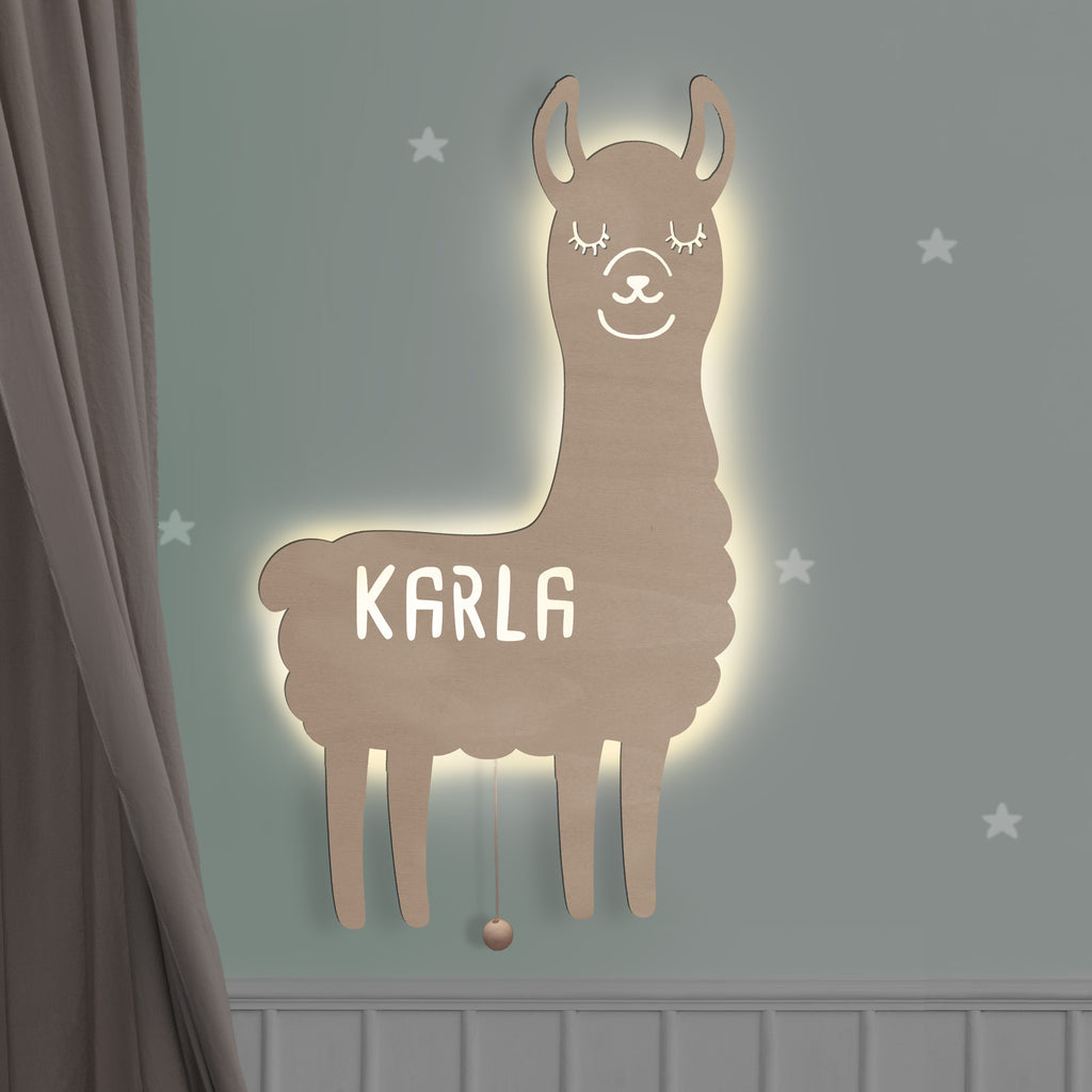 Nachtlicht „Lori das Lama“ personalisiert Laser