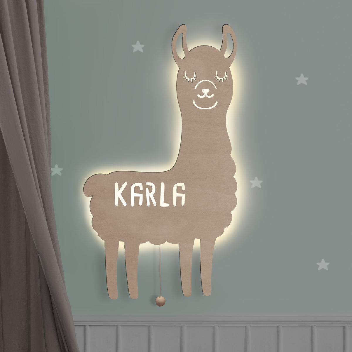 Nachtlicht „Lori das Lama“ personalisiert Laser