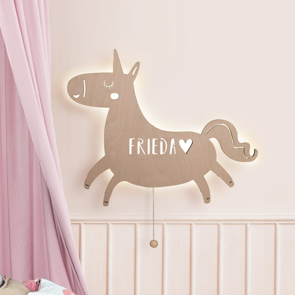 Nachtlicht „Elfi das Einhorn“ personalisiert Laser