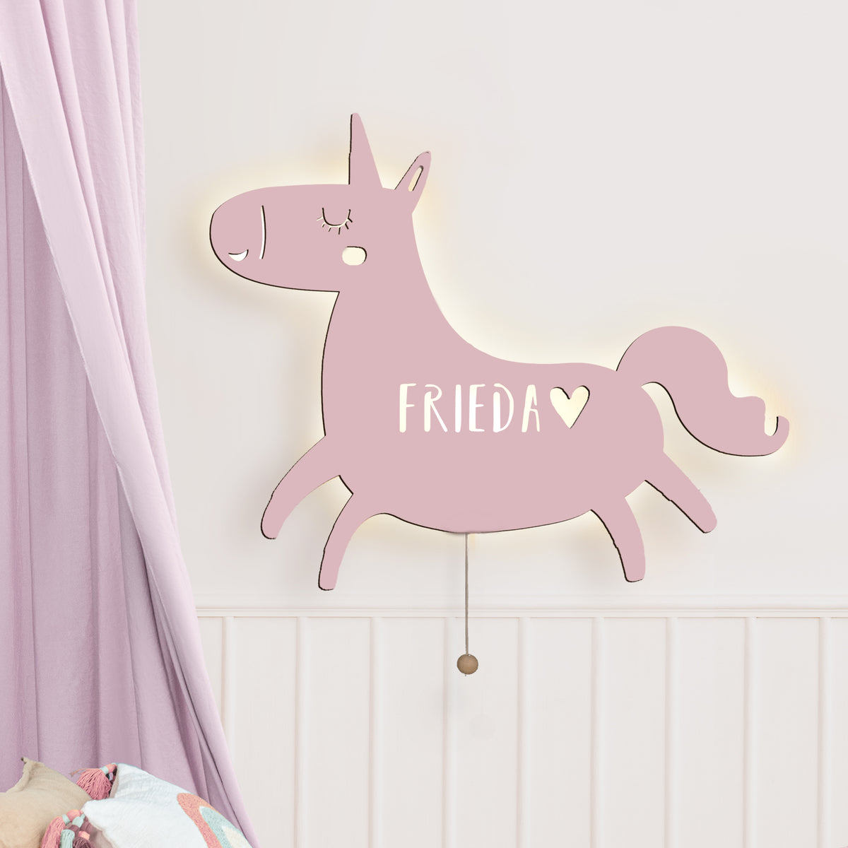 Nachtlicht „Elfi das Einhorn“ personalisiert Laser