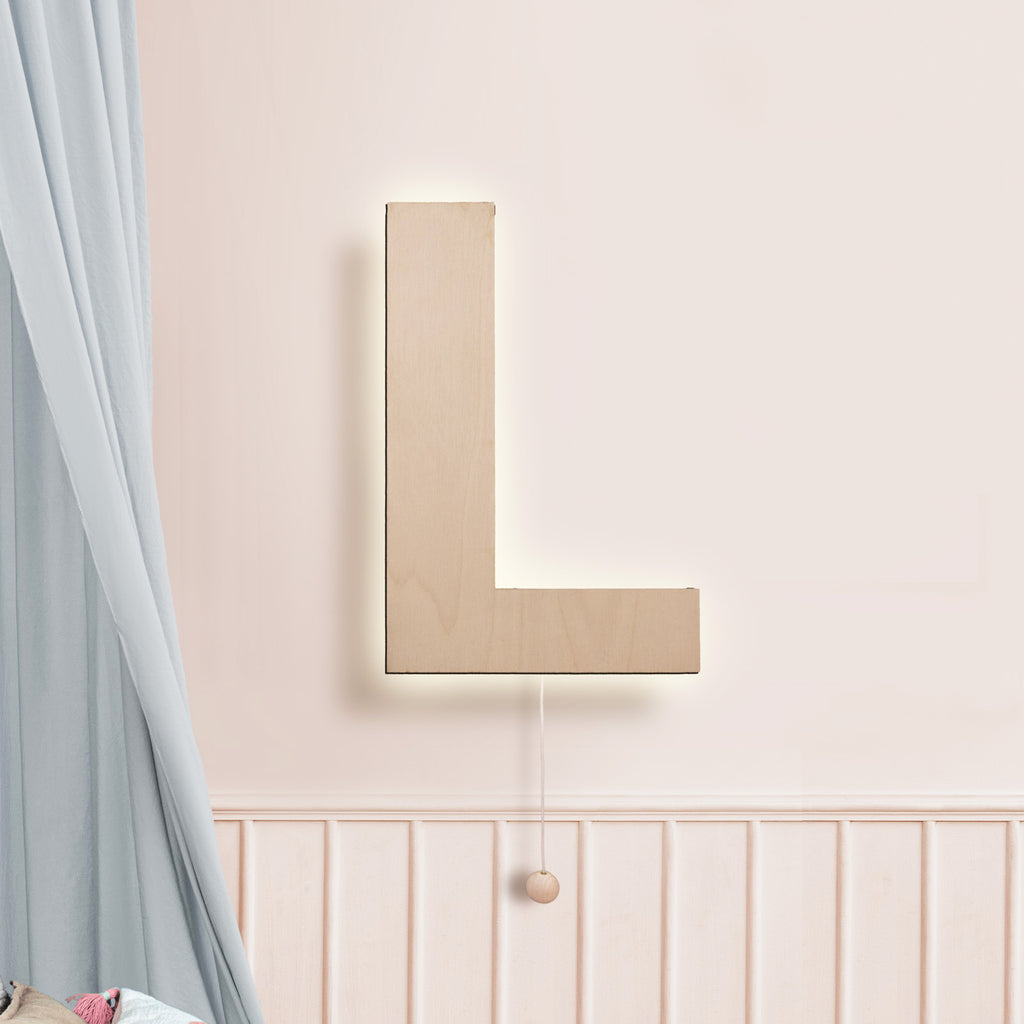 Nachtlicht „Buchstabe A-Z“ für Baby, Kind und Erwachsene personalisiert Laser