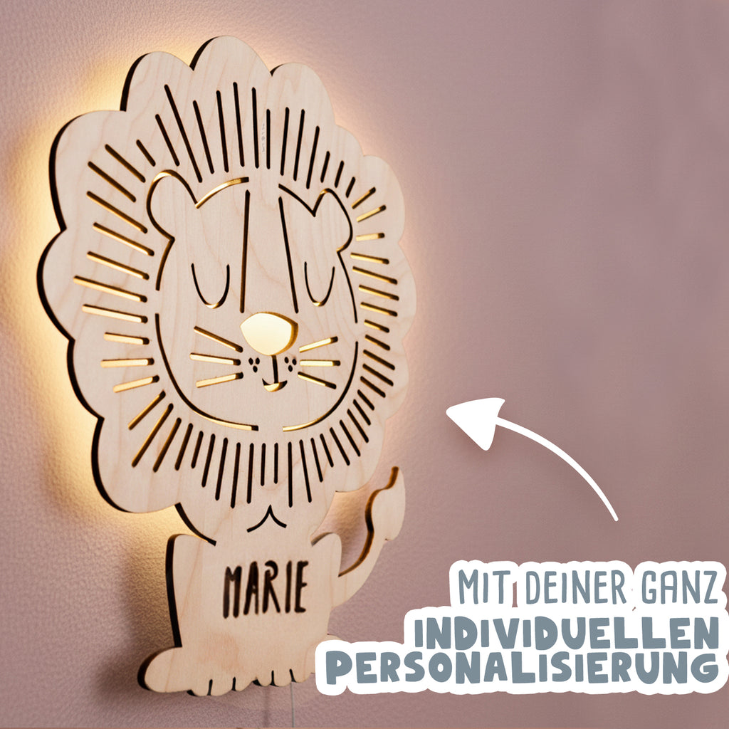 Nachtlicht „Leo der Löwe“ personalisiert Laser