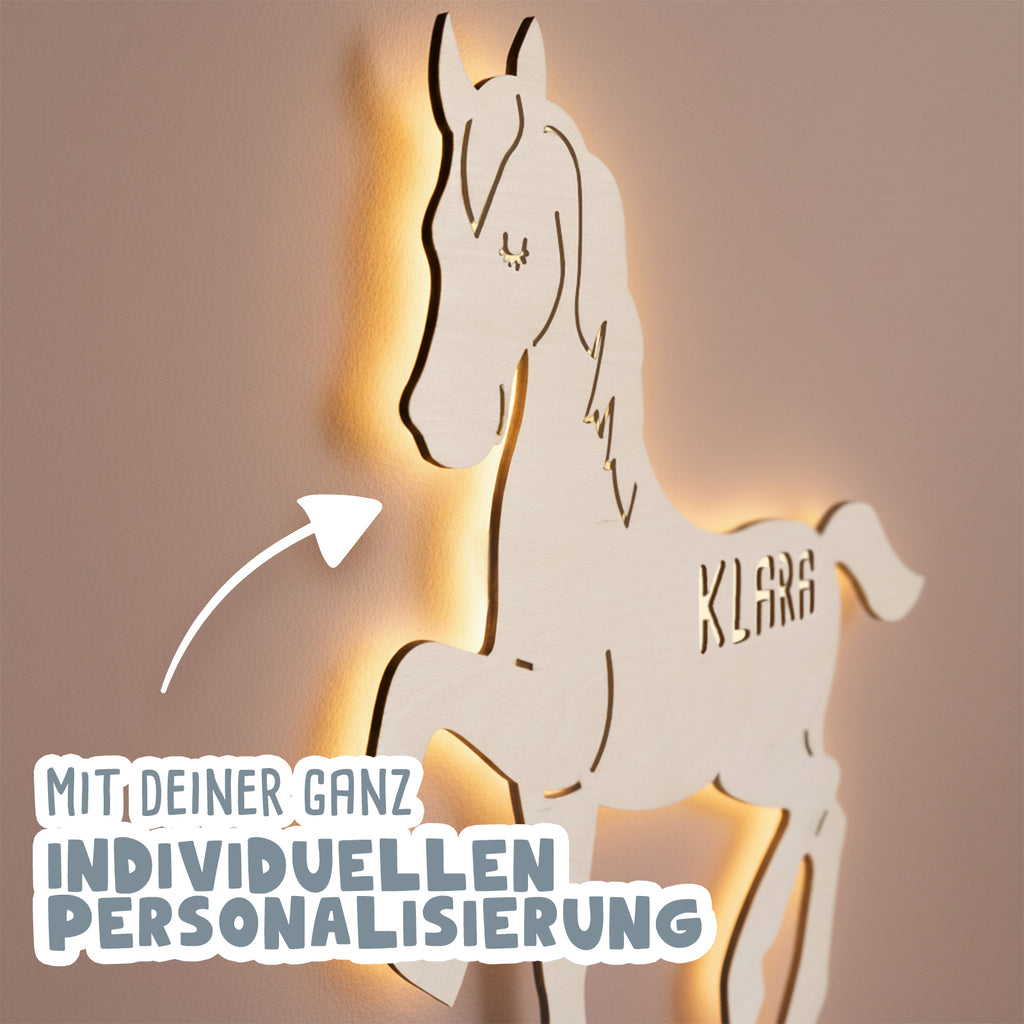Nachtlicht „Paula das Pferd“ personalisiert Laser