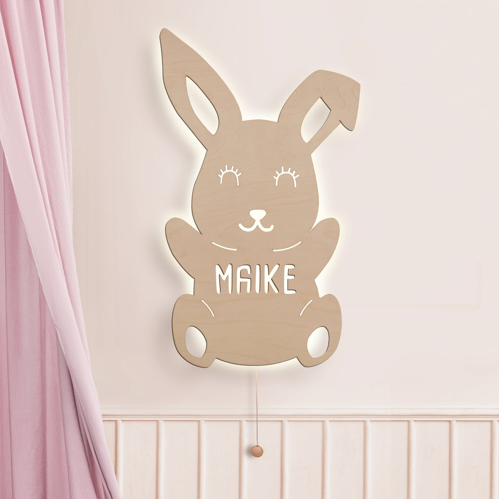 Nachtlicht „Hannes der Hase“ personalisiert Laser