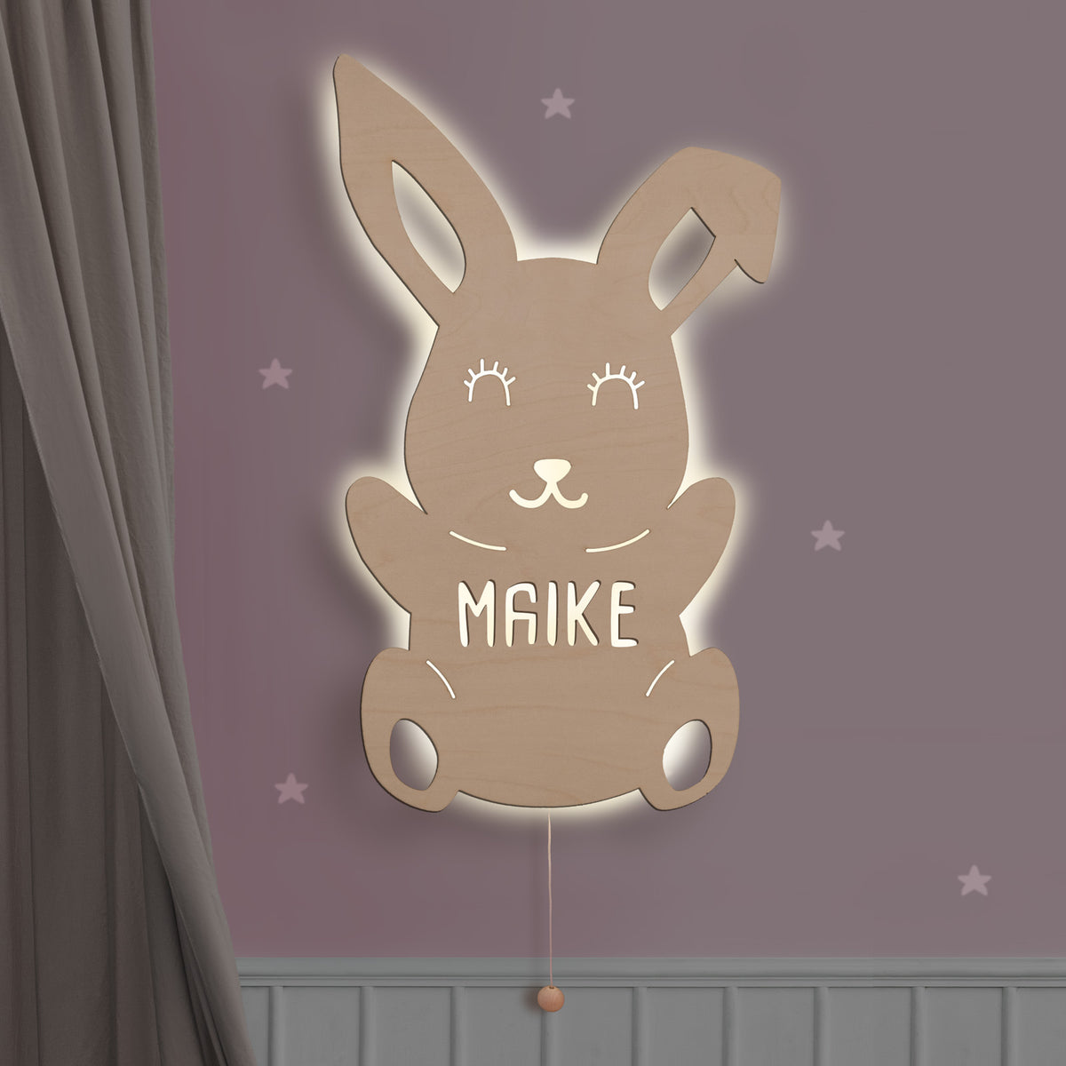 Nachtlicht „Hannes der Hase“ personalisiert Laser