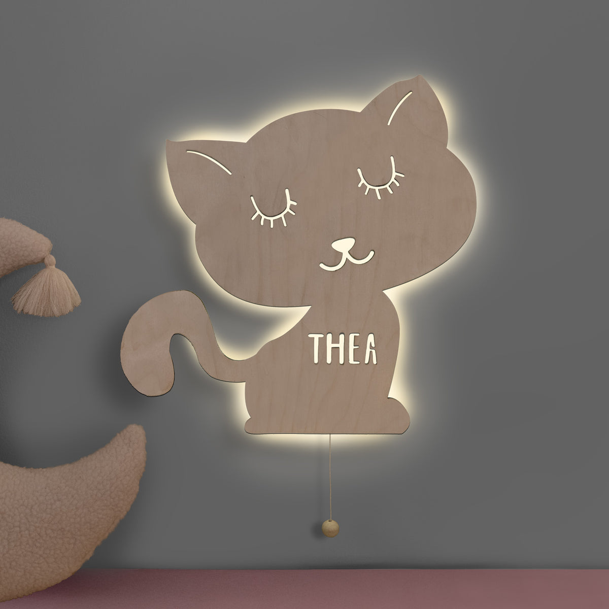 Nachtlicht „Kimi die Katze“ personalisiert Laser