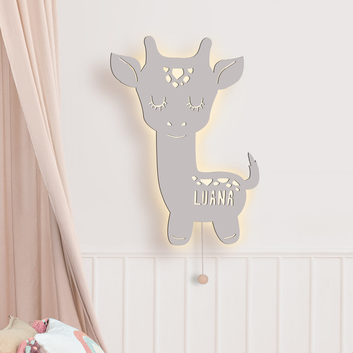 Nachtlicht „Greta die Giraffe“ personalisiert Laser