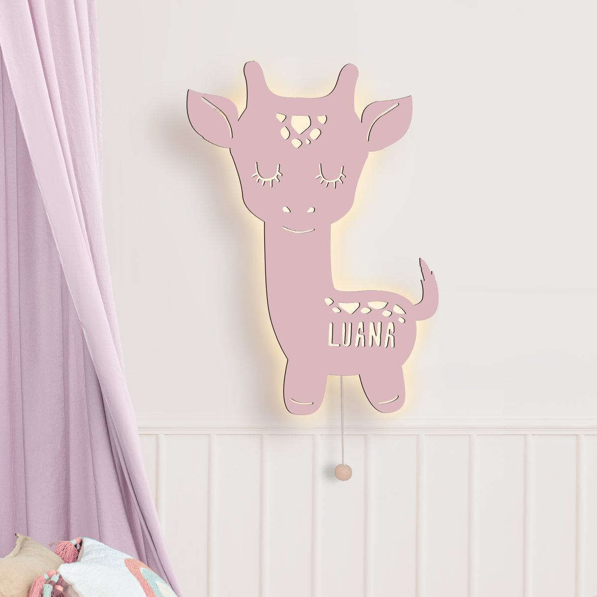 Nachtlicht „Greta die Giraffe“ personalisiert Laser