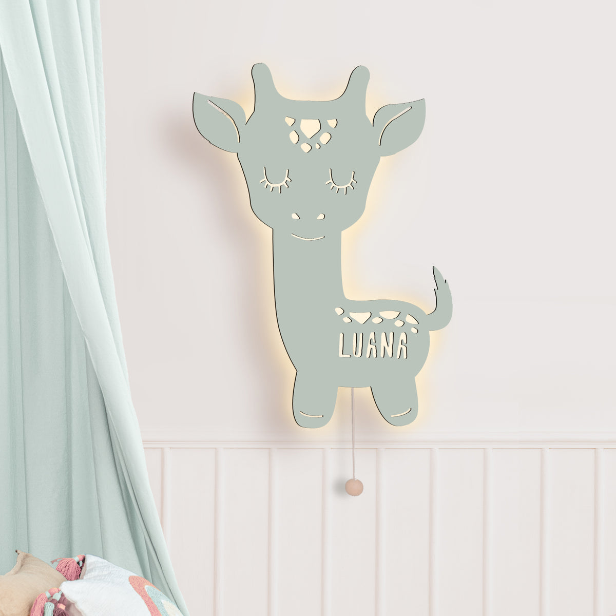 Nachtlicht „Greta die Giraffe“ personalisiert Laser
