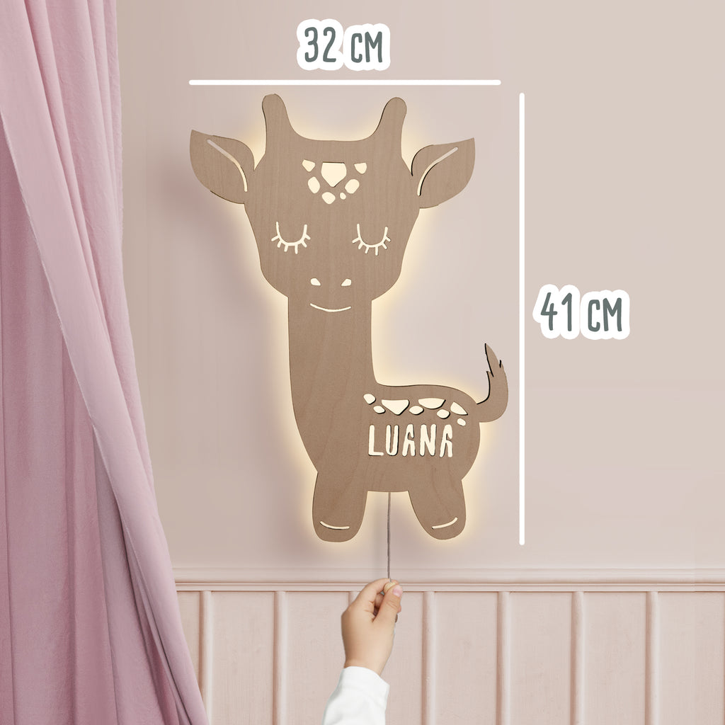 Nachtlicht „Greta die Giraffe“ personalisiert Laser