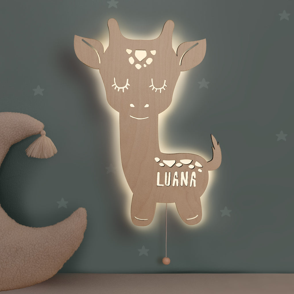 Nachtlicht „Greta die Giraffe“ personalisiert Laser