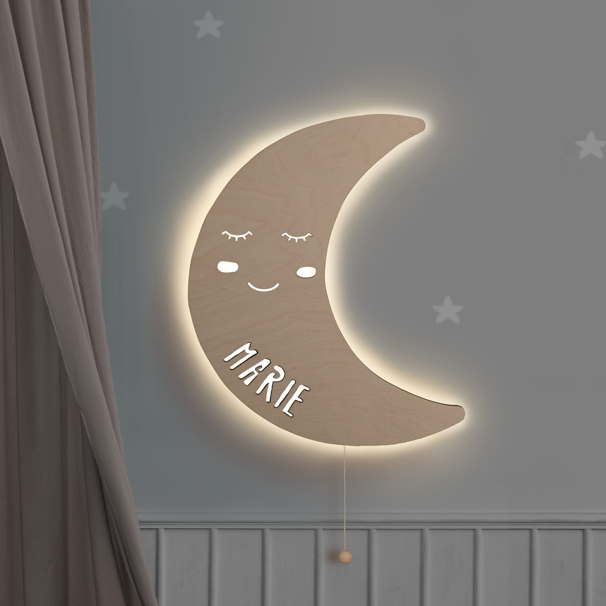 Nachtlicht „Milo der Mond“ personalisiert Laser