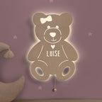 Nachtlicht „Tilda der Teddy mit Herz“ personalisiert Laser