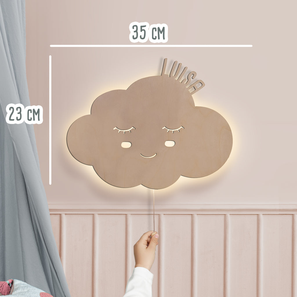 Nachtlicht „Wiebke die Wolke“ personalisiert Laser