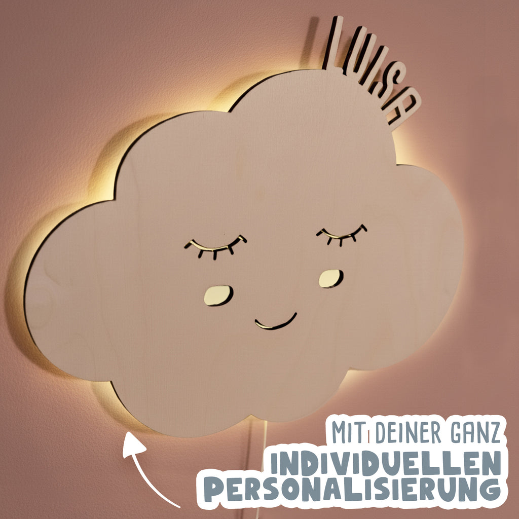 Nachtlicht „Wiebke die Wolke“ personalisiert Laser