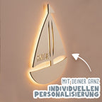 Nachtlicht „Saskia das Segelschiff“ personalisiert Laser