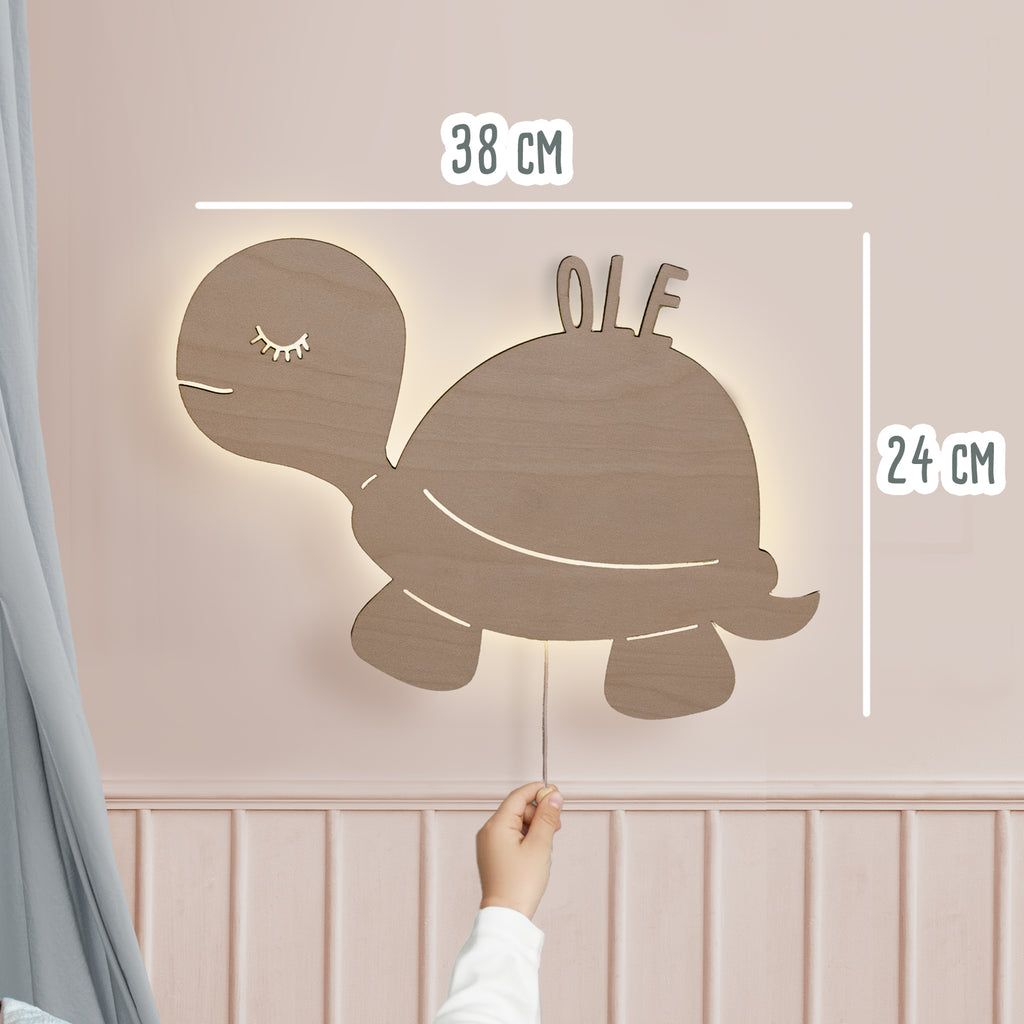 Nachtlicht „Simon die Schildkröte“ personalisiert Laser