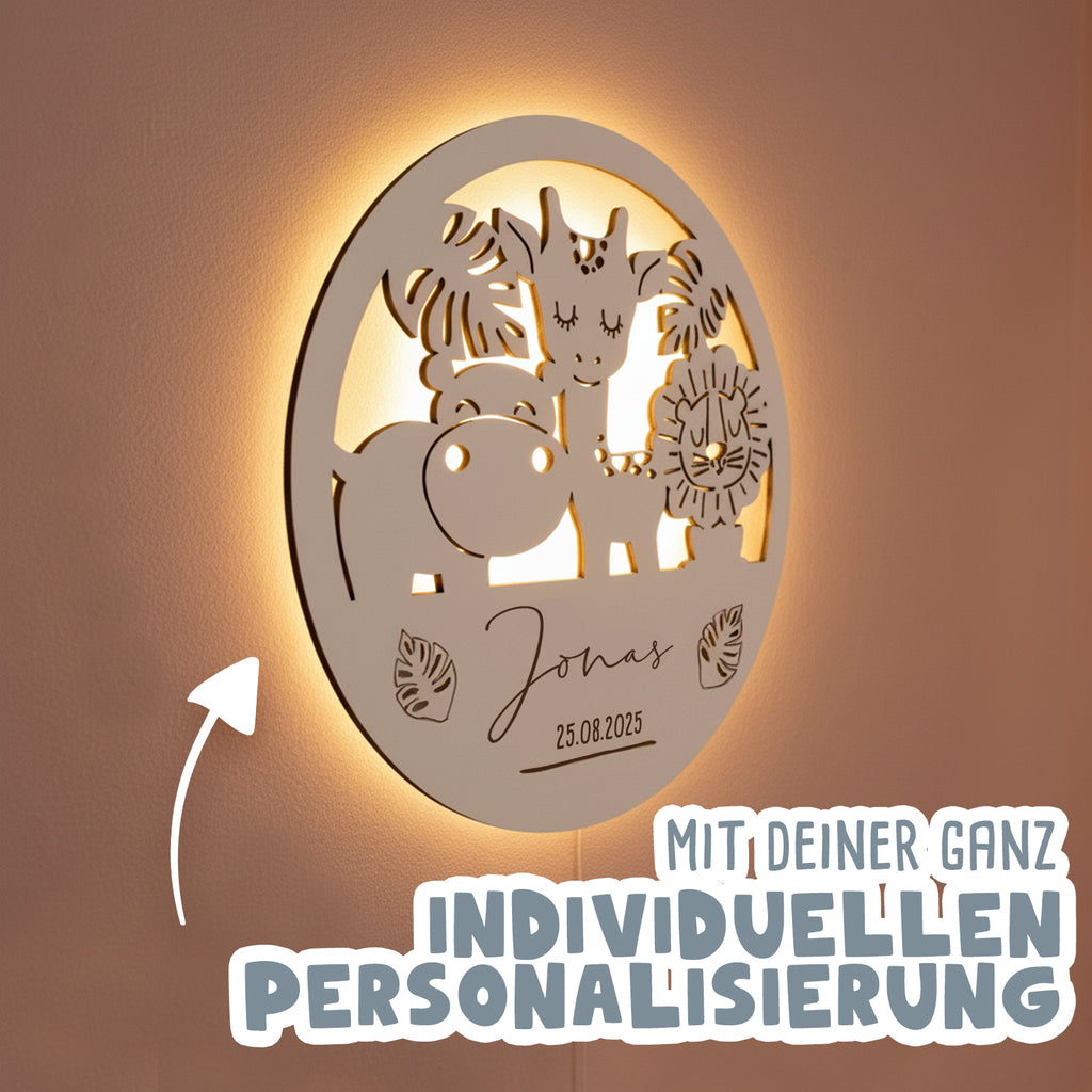Nachtlicht „Samuel die Savanne“ personalisiert Laser