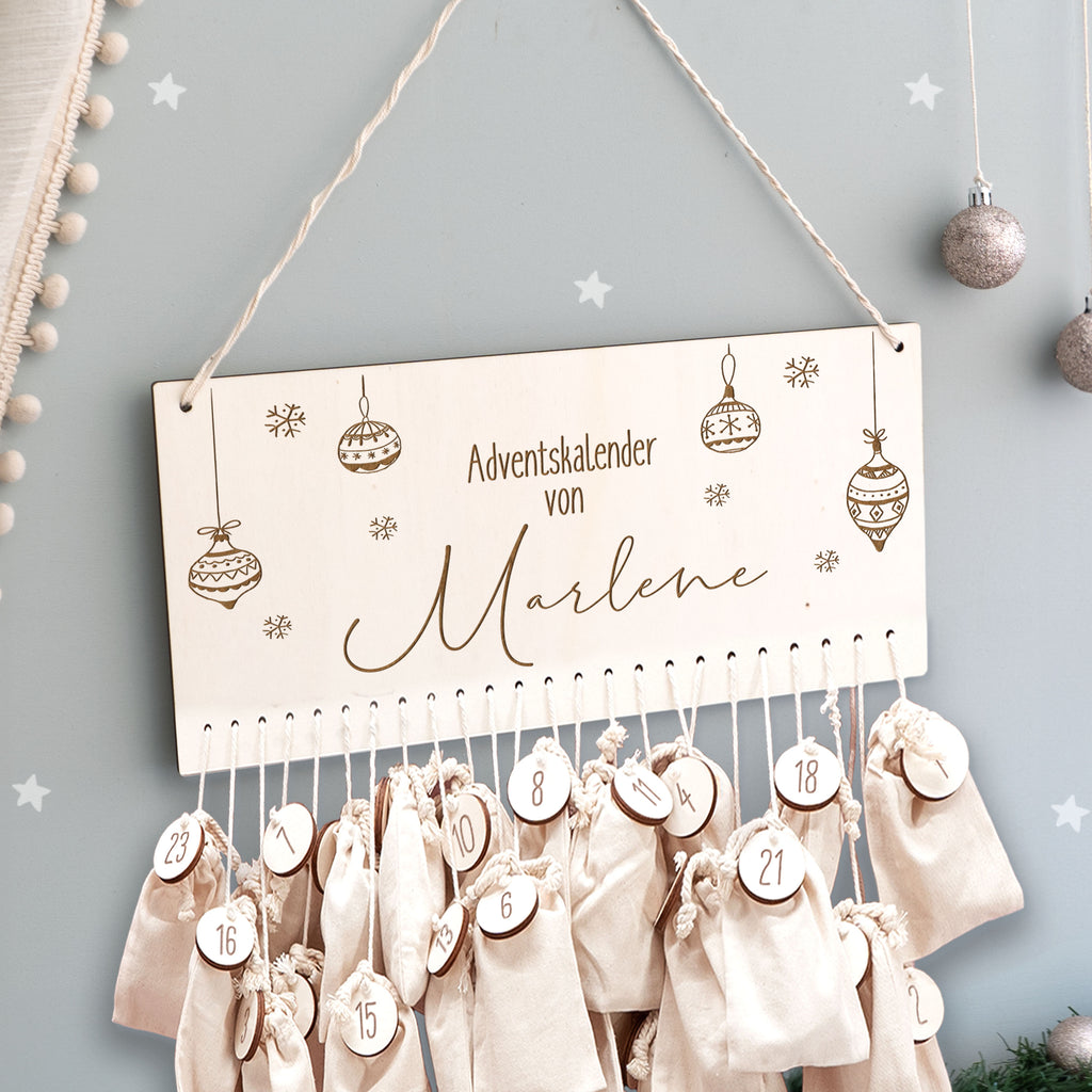 Beleuchteter Adventskalender "Weihnachtskugel"