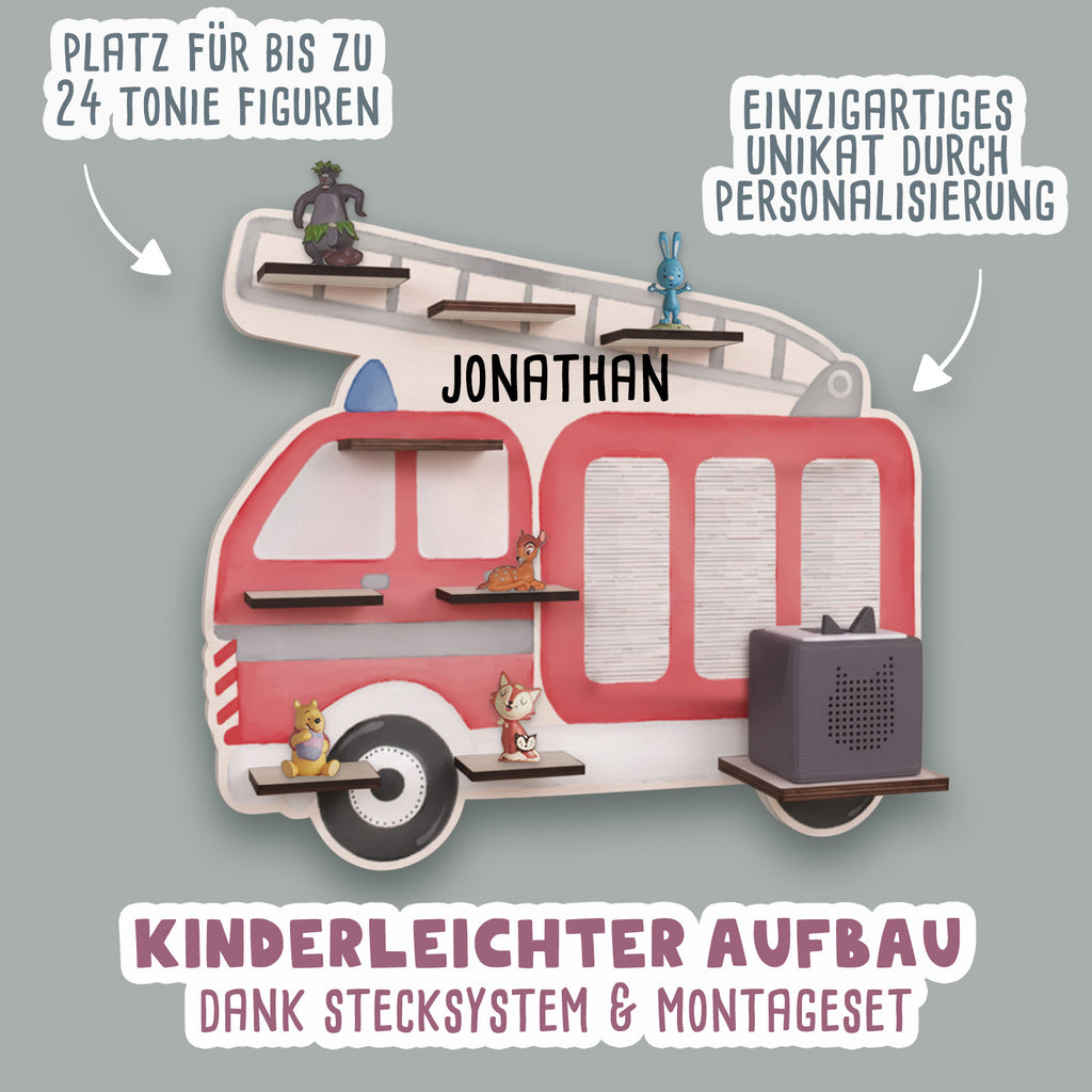 Aquarell-Regal "Feuerwehr" für die Toniebox
