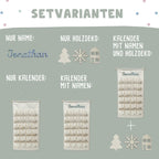 Adventskalender-Stoff personalisierbar