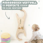 Abenteuerbrücke für Stapelstein® – Personalisierbar mit Namen - Form - Sanduhr - Bedruckt