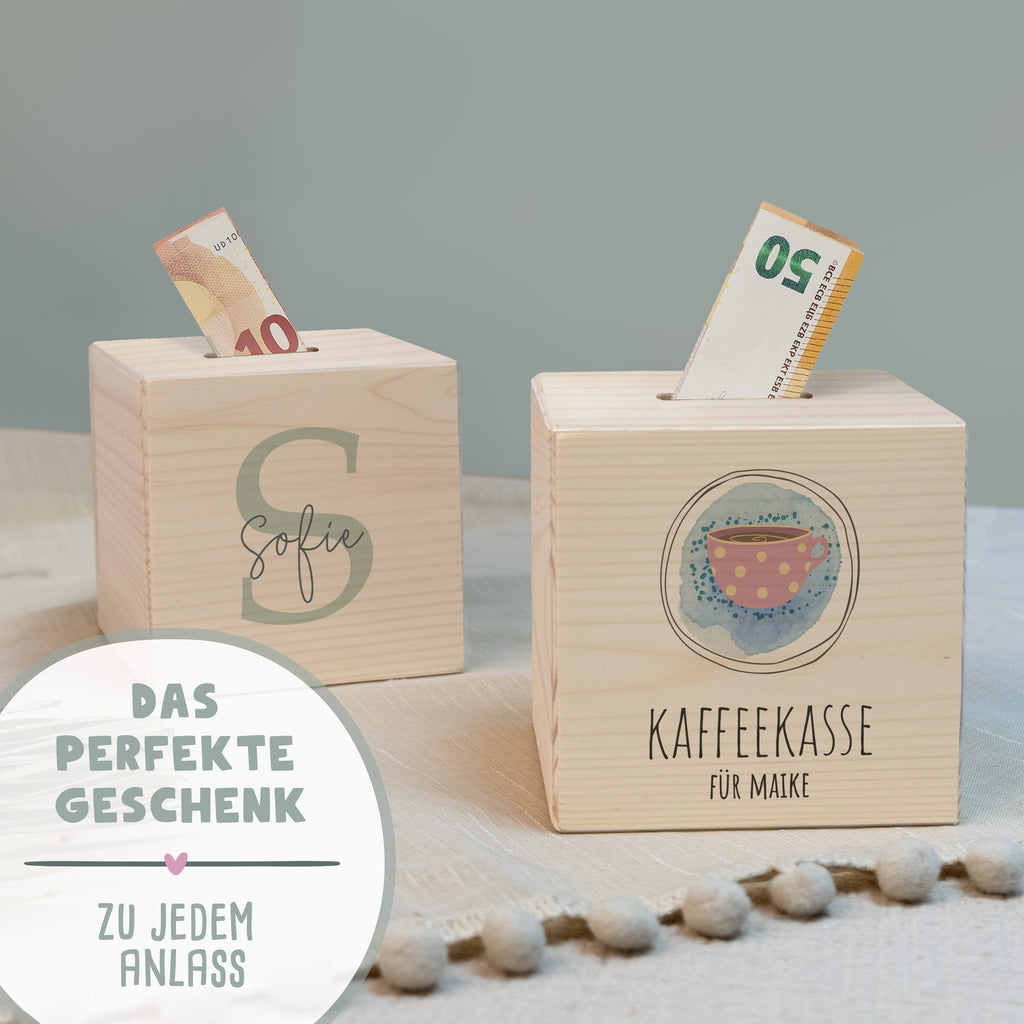 Spardose Würfel "Trinkgeldkasse"