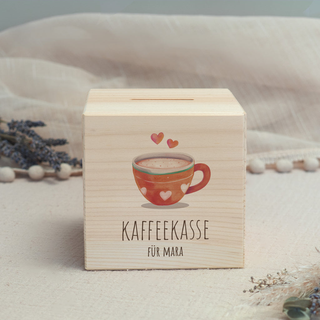 Spardose Würfel "Kaffeekasse Orange"