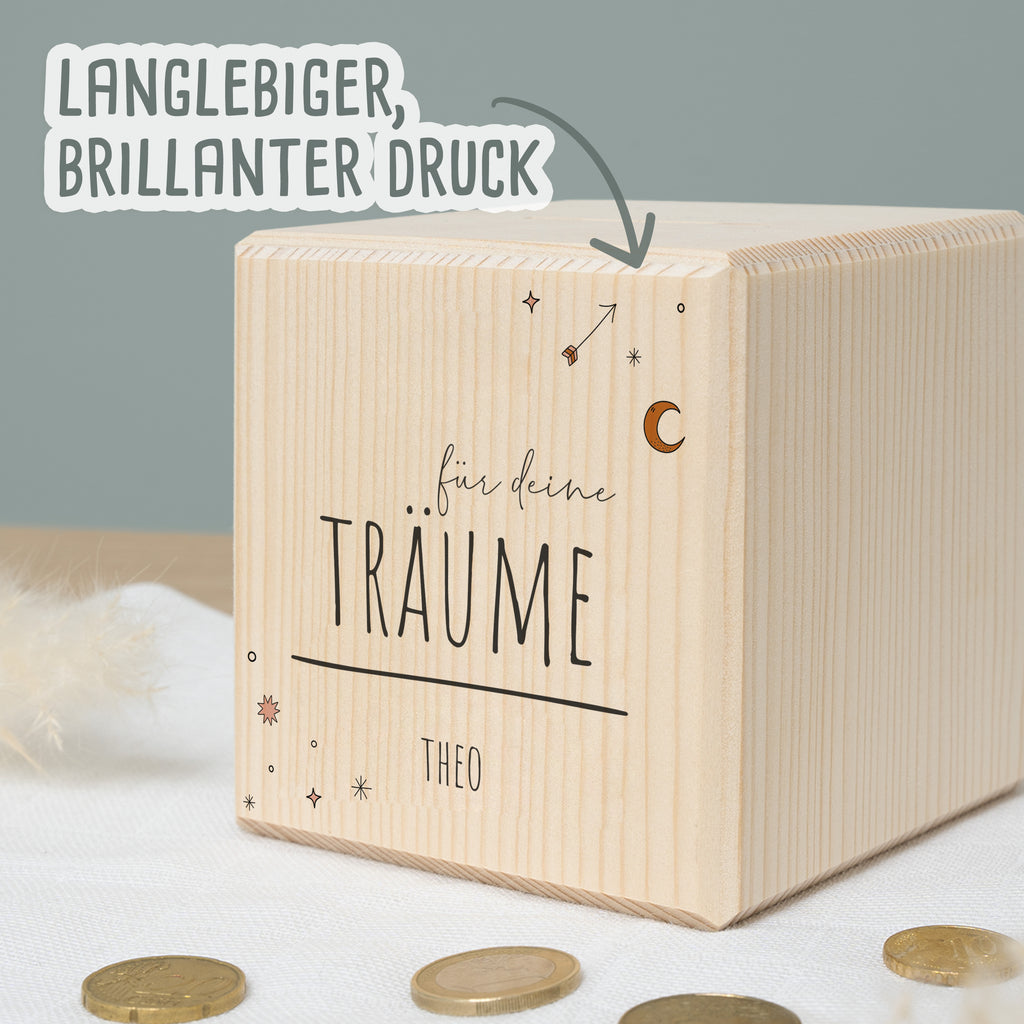 Spardose Würfel "Träume"